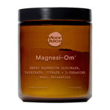 Moon Juice Magnesi-Om, botella frontal para relajación nocturna sin azúcar.