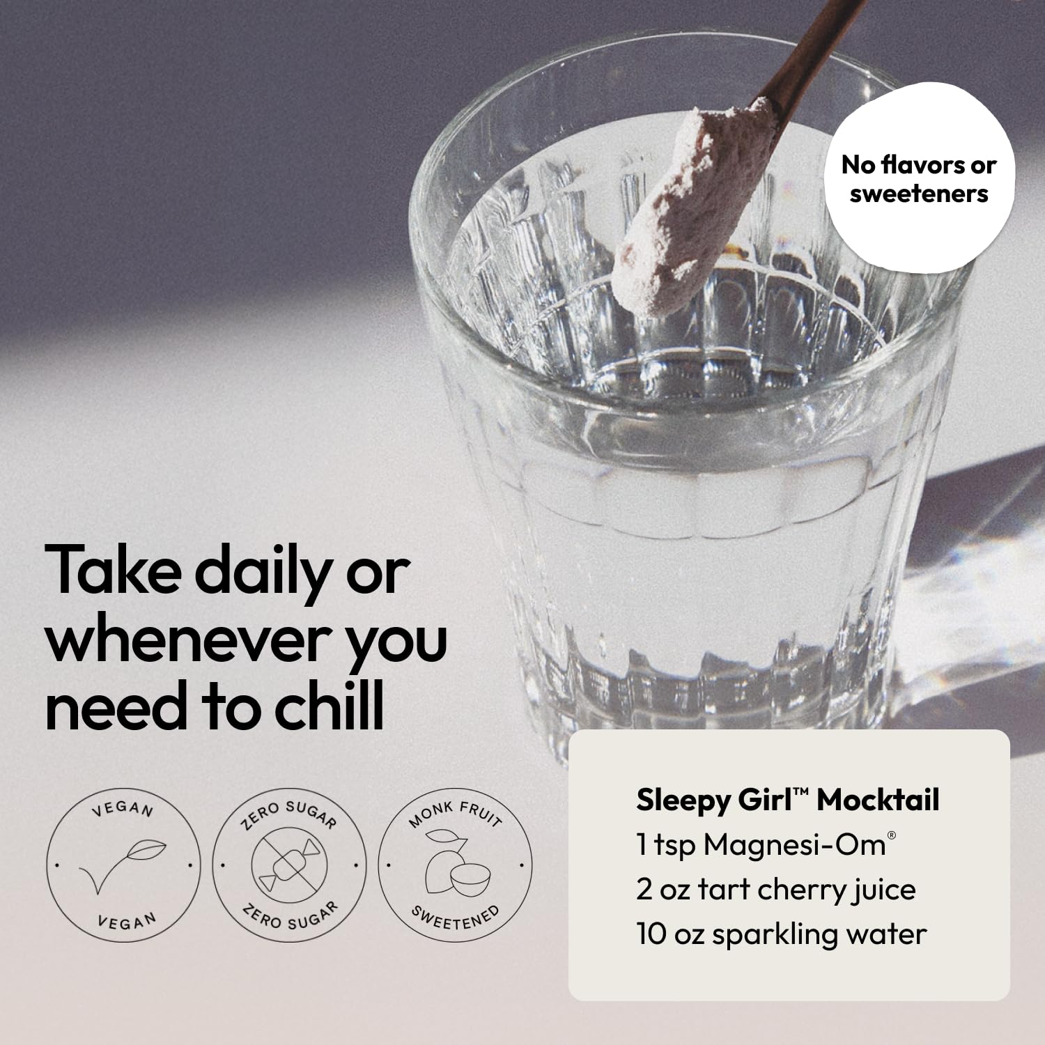 Moon Juice Magnesi-Om: cóctel nocturno sin alcohol para dormir mejor.