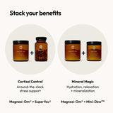 Presentación Moon Juice Magnesi-Om de 7.7 oz y 55 porciones.