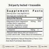 Moon Juice Magnesi-Om presenta una textura fina para mezclar fácilmente.