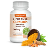 Moon + Mercury curcumina liposomal: cápsulas de absorción mejorada para apoyo articular.
