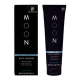 MOON pasta de dientes blanqueadora con fluoruro protege dientes y reduce manchas.