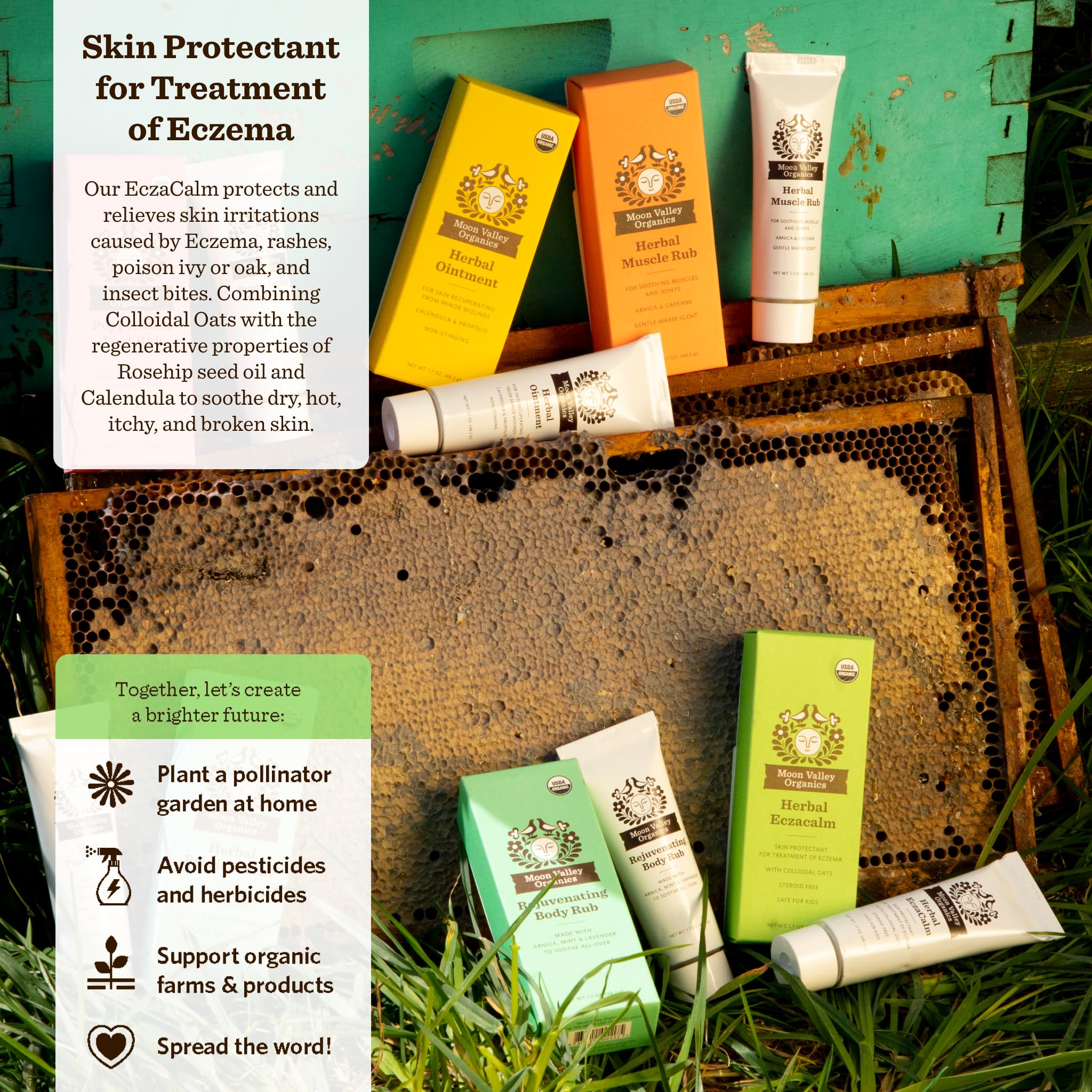 Moon Valley Organics Eczacalm, envase-responsable, packaging sostenible para tu rutina.