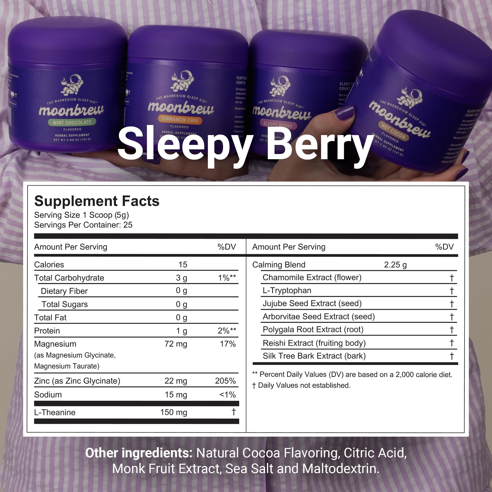 MoonBrew cuchara-medida para dosificación precisa antes de dormir.