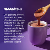 MoonBrew momento-relaj nocturno facilita una rutina suave y calmante.