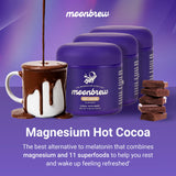 MoonBrew Noche cacao, polvo cremoso listo para mezclar con leche o agua.
