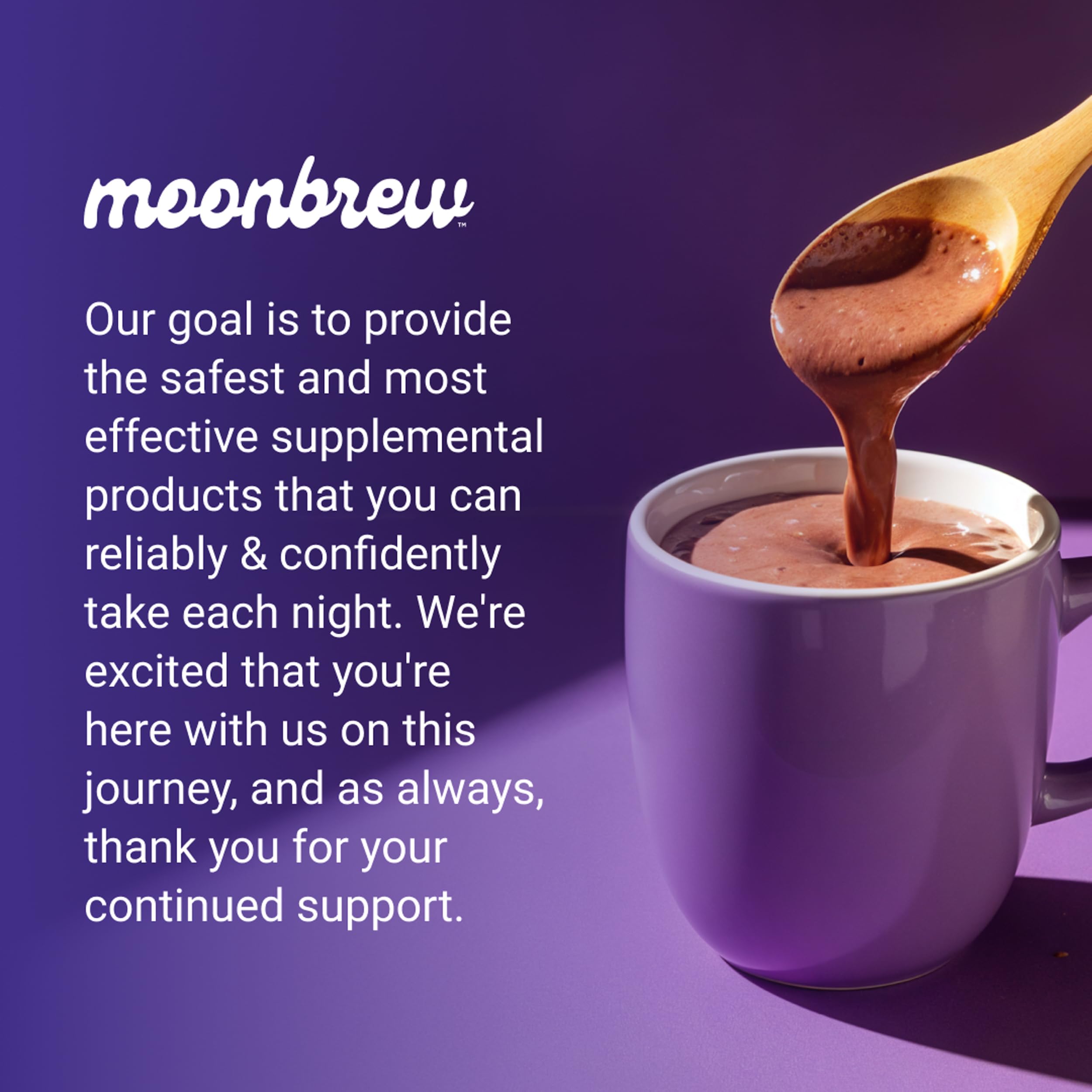 MoonBrew Noche cacao, ritual nocturno para una experiencia de dormir más suave.