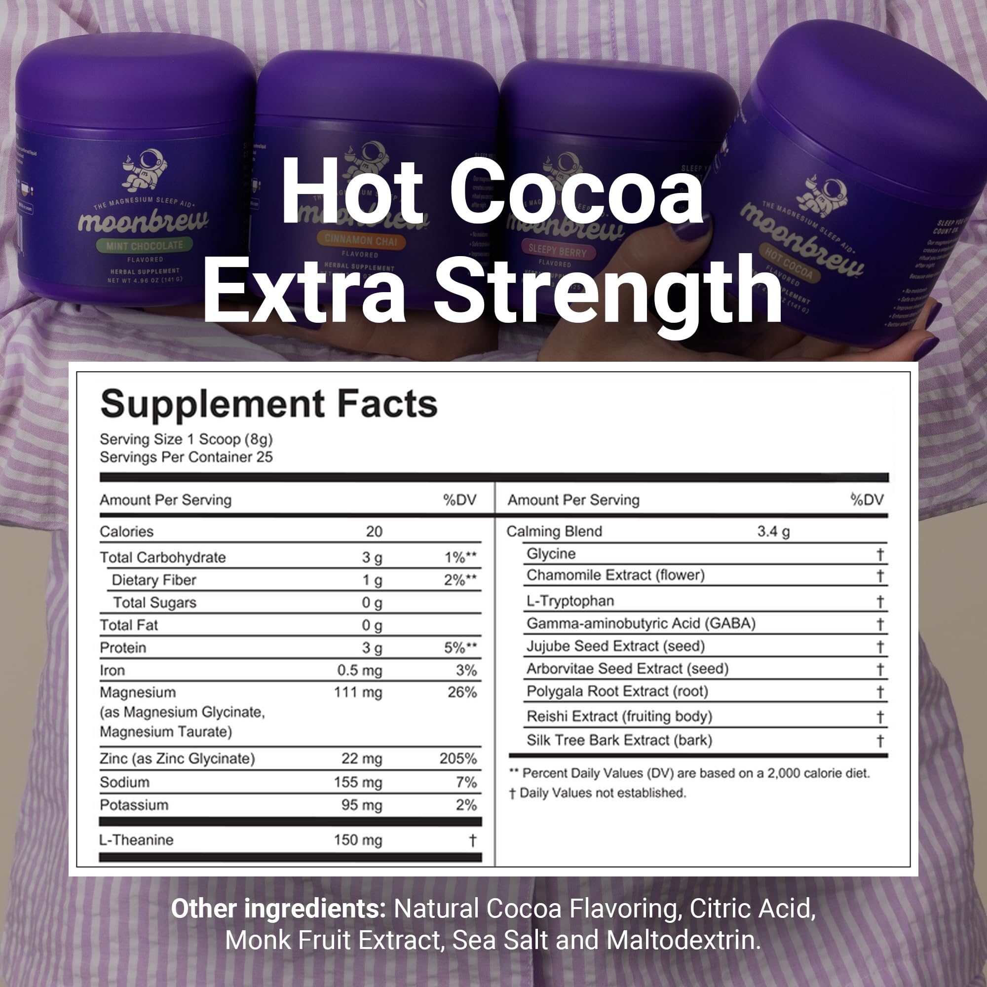 MoonBrew preparado en 30 segundos para cacao relajante.