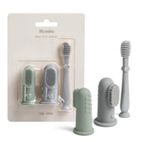 Moonkie pack de cuidado bucal para bebé en azul, ideal para iniciar la higiene oral.