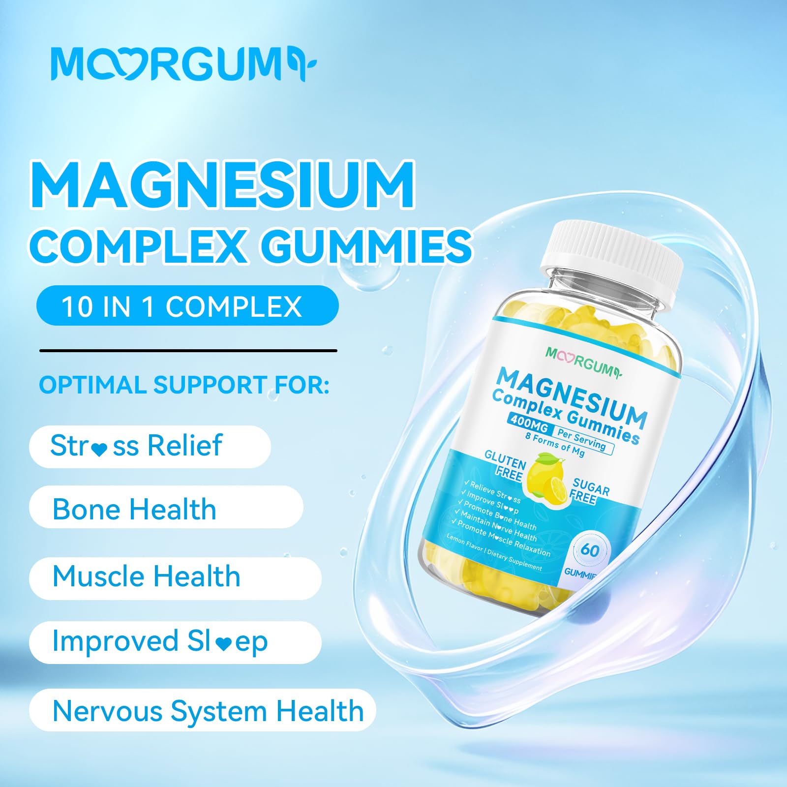 MOORGUMY gomitas ashwagandha 400mg, podría ayudar a gestionar el estrés diario