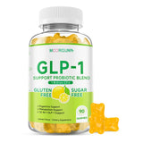MOORGUMY GLP-1 Balance gomitas en bote para soporte digestivo diario.