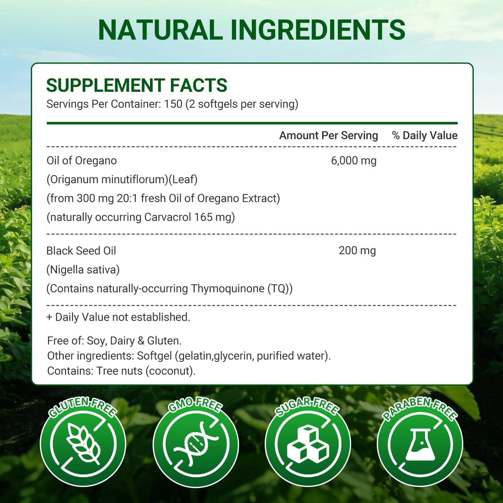 Moravax cápsulas de oregano con aceite de semilla negra, fácil ingesta