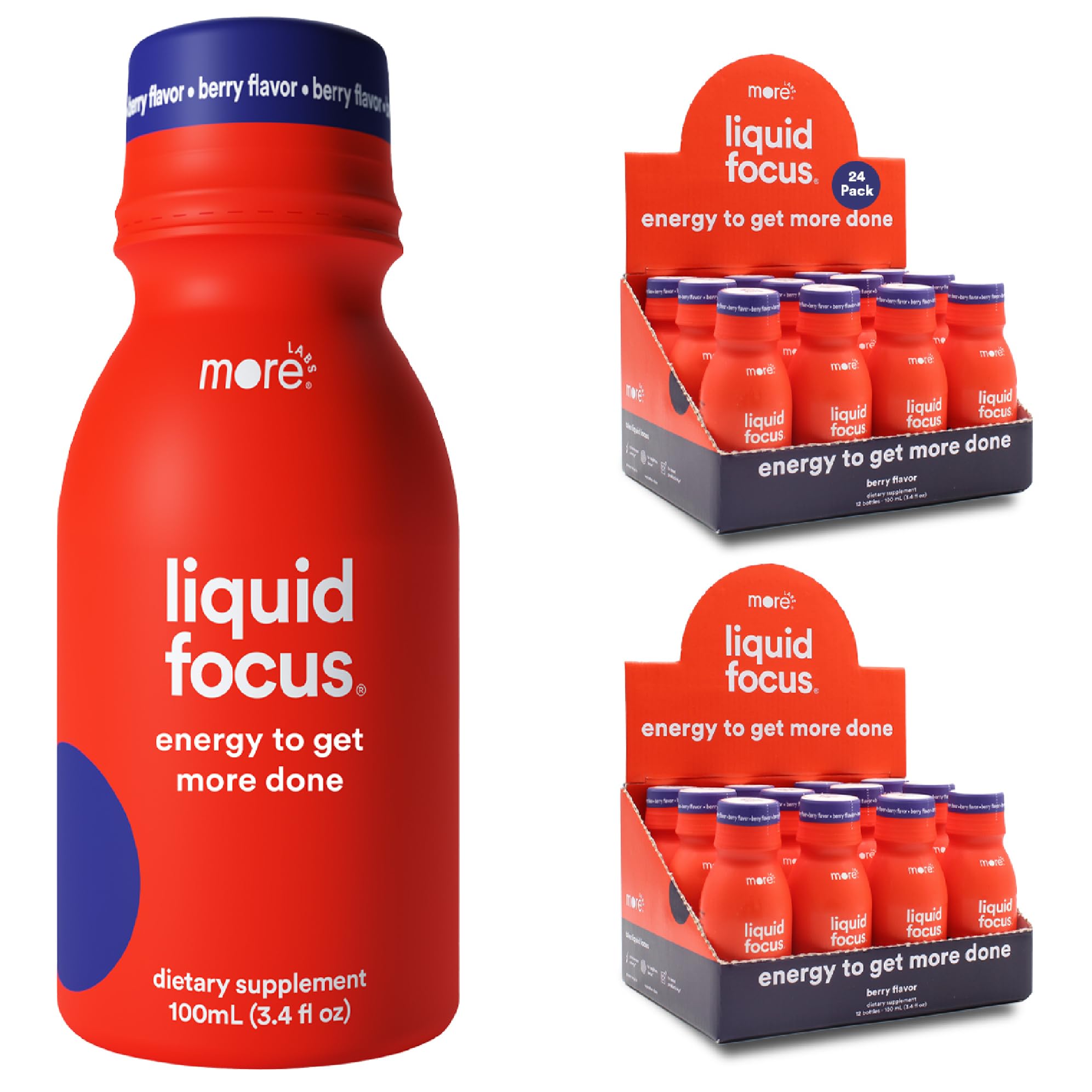 More Labs Liquid Focus: botella en estudio para concentración sostenida.