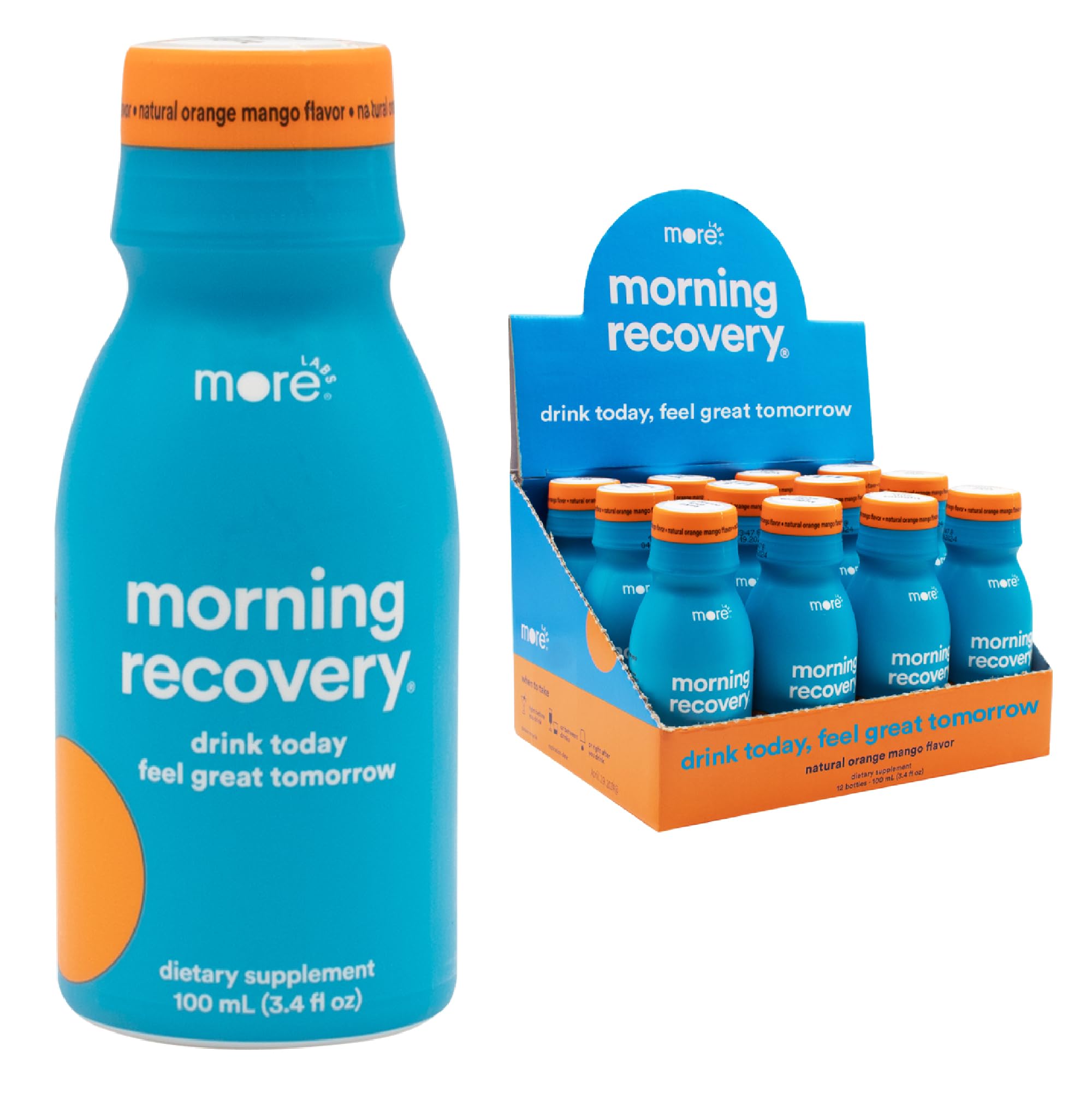 More Labs Morning Recovery, botella individual para hidratar tras beber