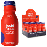 More Labs Liquid Focus botella energizante para concentración sostenida durante el día.
