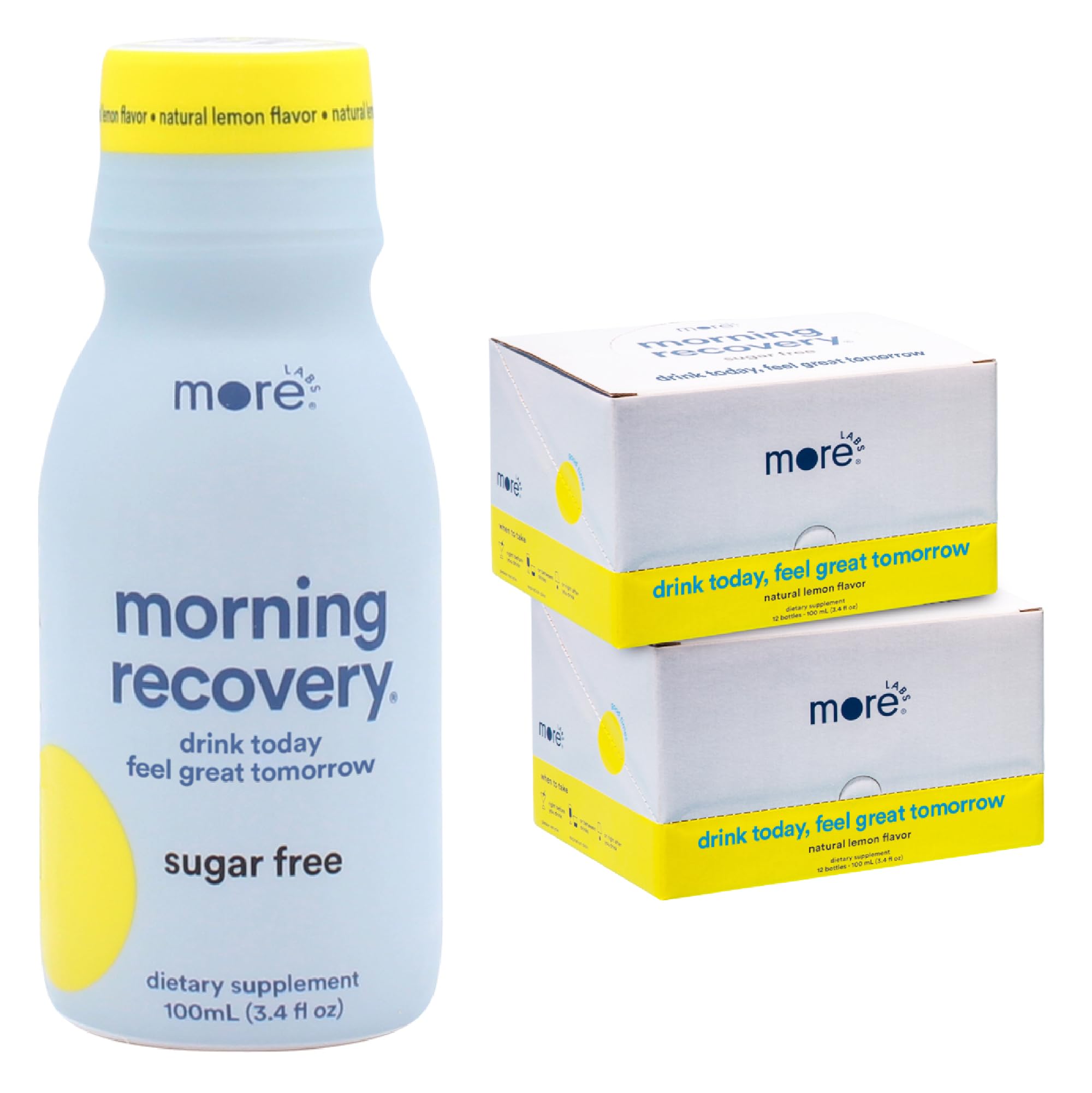 More Labs Morning Recovery: bebida de electrolitos para hidratación tras beber.