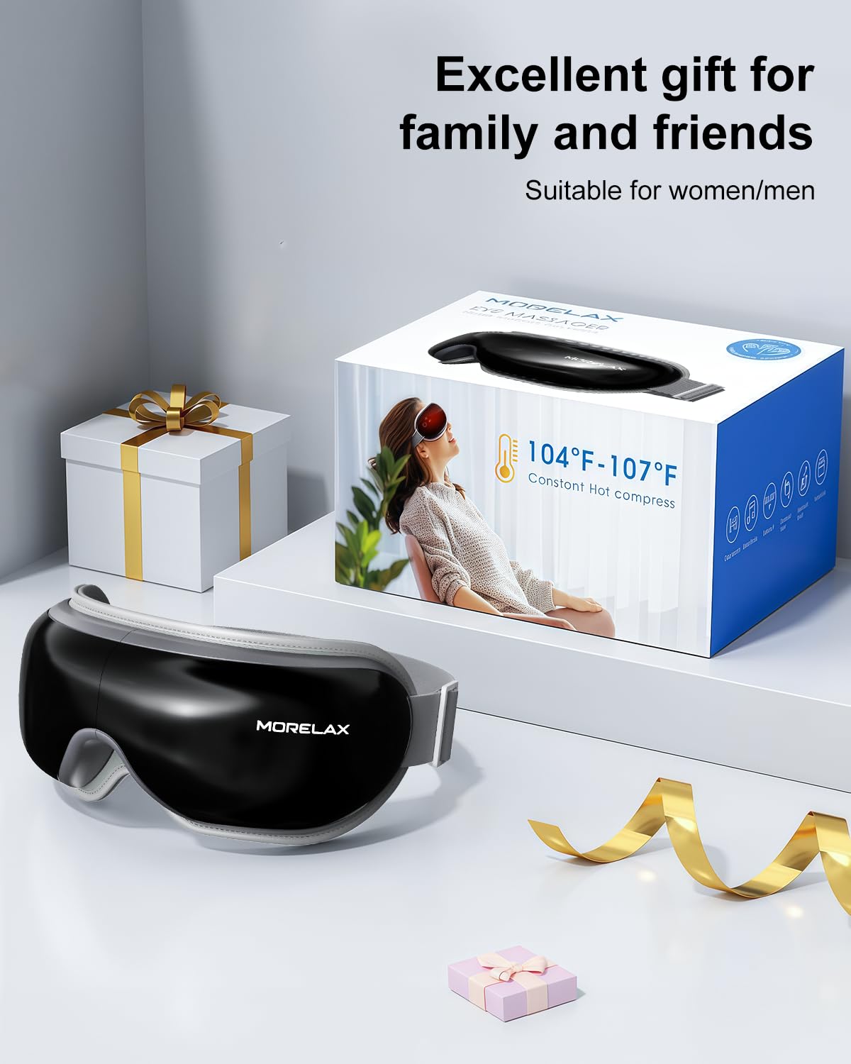 Morelax masajeador ocular con estuche y accesorios para uso diario