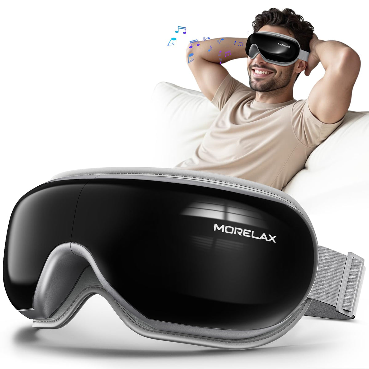 Morelax masajeador ocular con calor para relajar ojos cansados