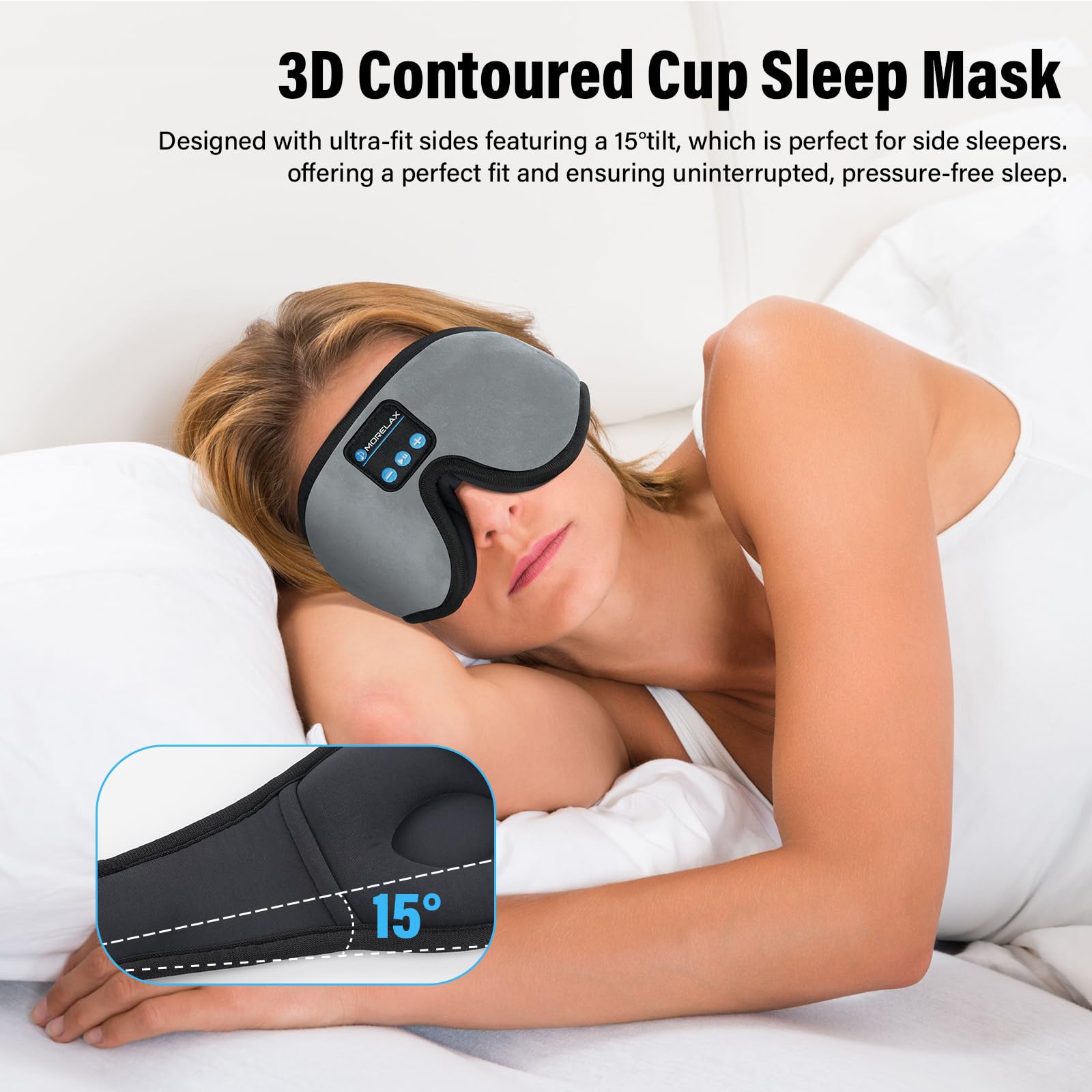 Morelax máscara 3D contorneada para confort nocturno