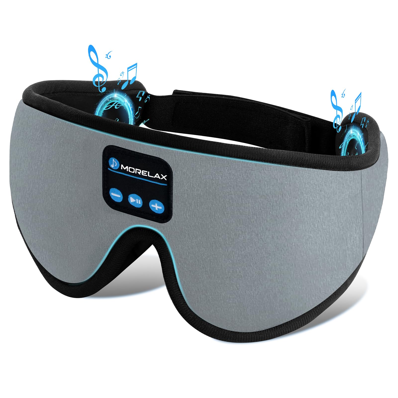 Morelax máscara-sueño vista frontal bloquea luz para dormir mejor