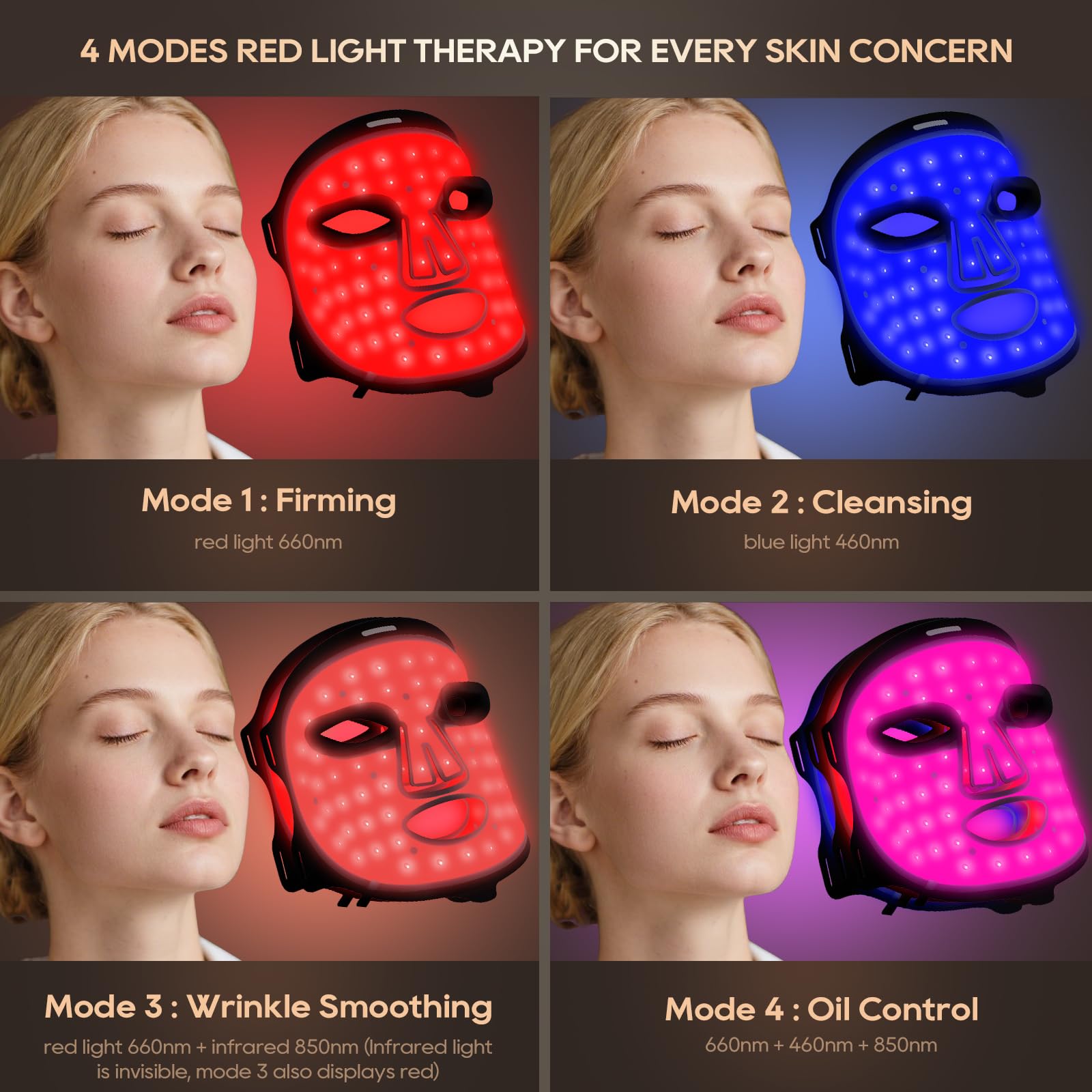Morfone máscara con masaje y brillo ajustable, experiencia de spa en casa