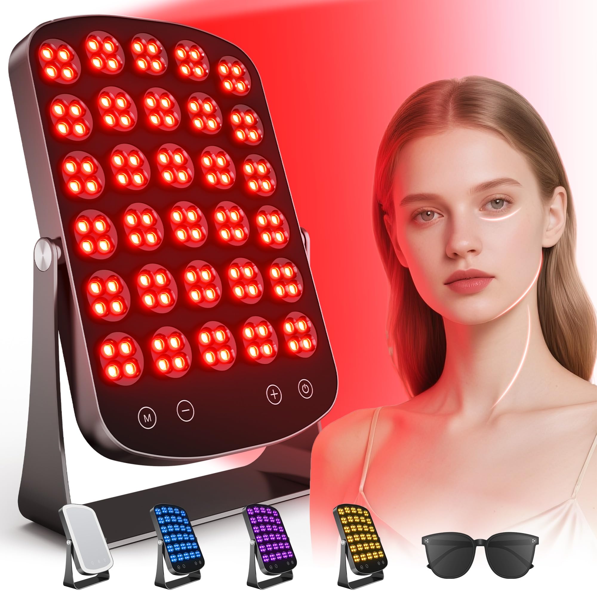 Morfone Panel con luz roja 460 nm para cuidado de la piel y uso diario.