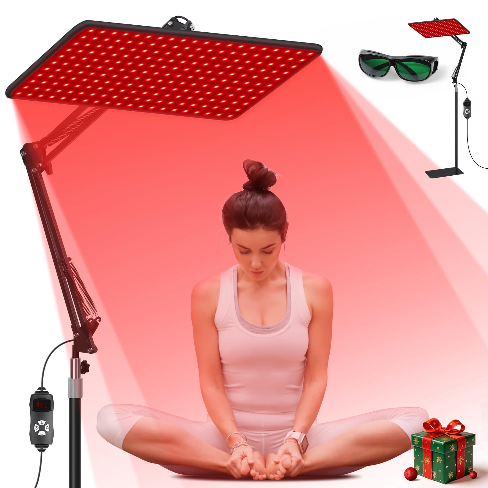 Morfone panel luz roja 660/850/940 para rostro y cuerpo, cuidado cómodo en casa.