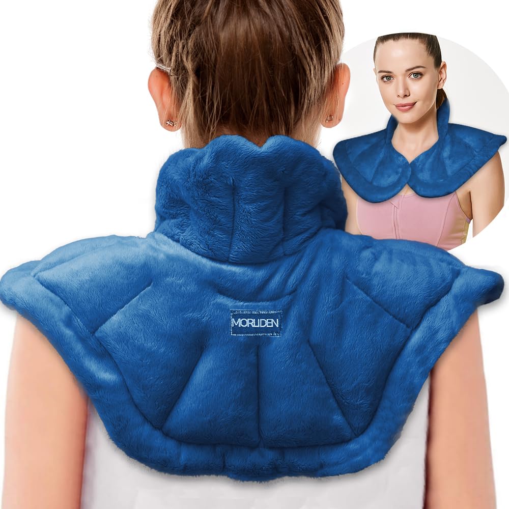 Morilden almohadilla calentamiento cuello microondas para mayor confort durante lectura.