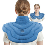 MORLIDEN almohadilla de calor para cuello y hombros, uso cómodo en microondas para alivio suave.