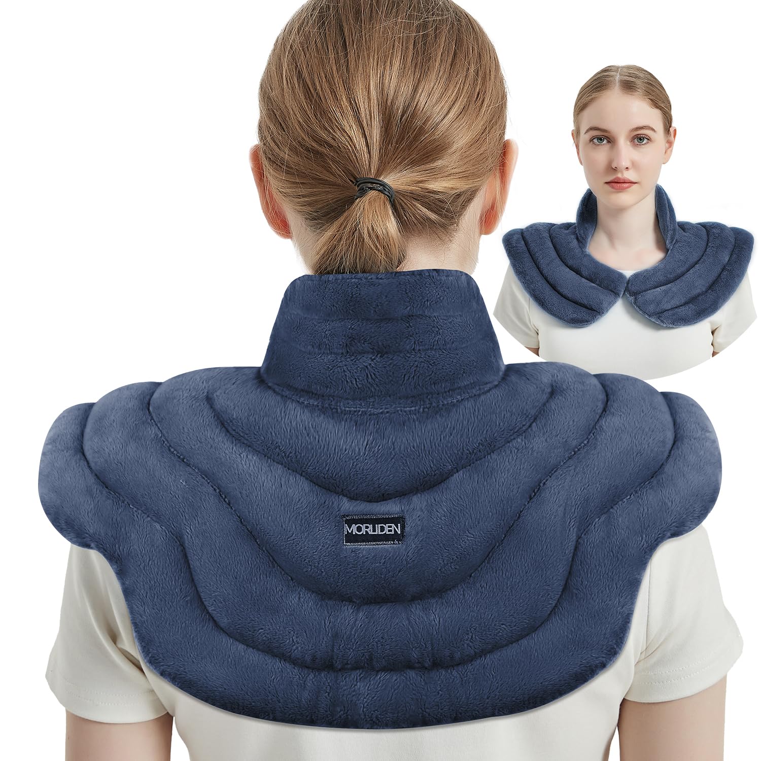 MORLIDEN Almohadilla de cuello para microondas con calor relajante.