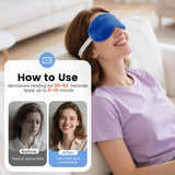Morliden diseño azul para relajación ocular y descanso.