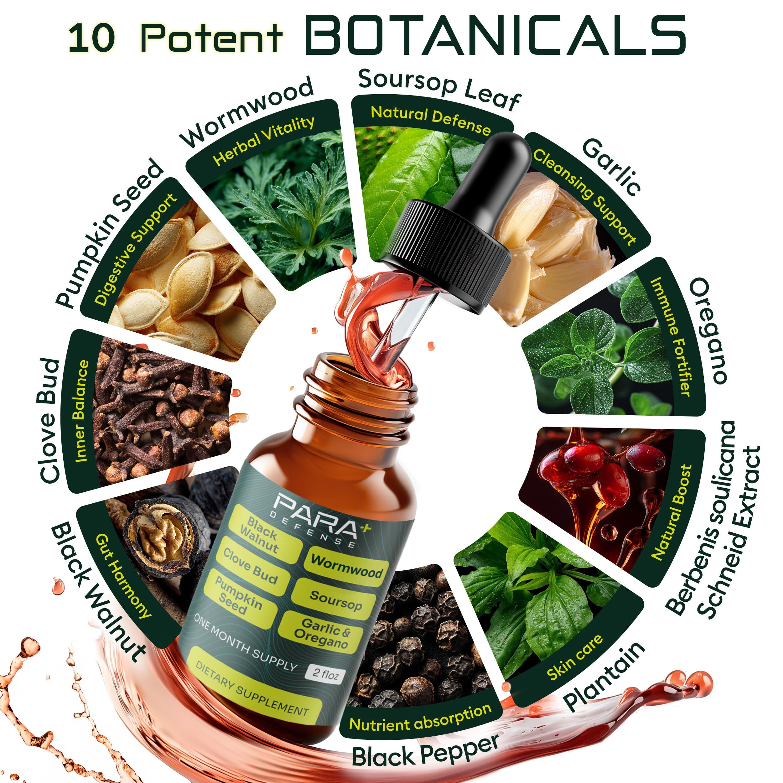 Morpha Organics Para Defense mezcla herbal - ingredientes clave para balance digestivo.