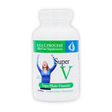 Morter HealthSystem SuperV: botella con etiqueta para uso diario y energía.