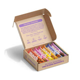 Barras MOSH avellana con chocolate, sabor indulgente y saludable.