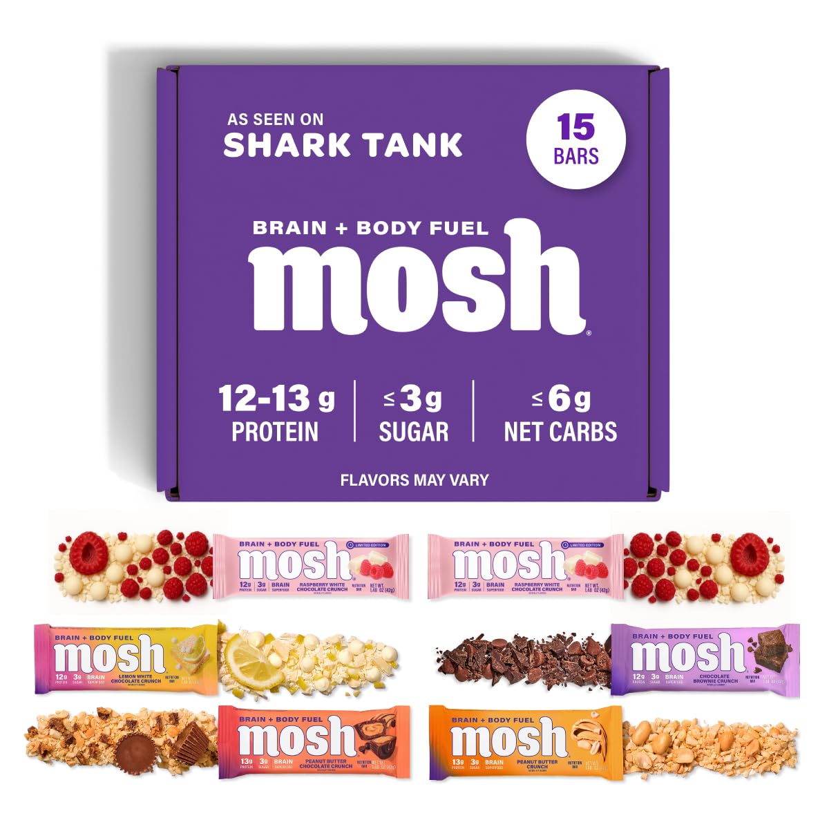 MOSH variedad pack keto: snack práctico para el día y sabor confiable
