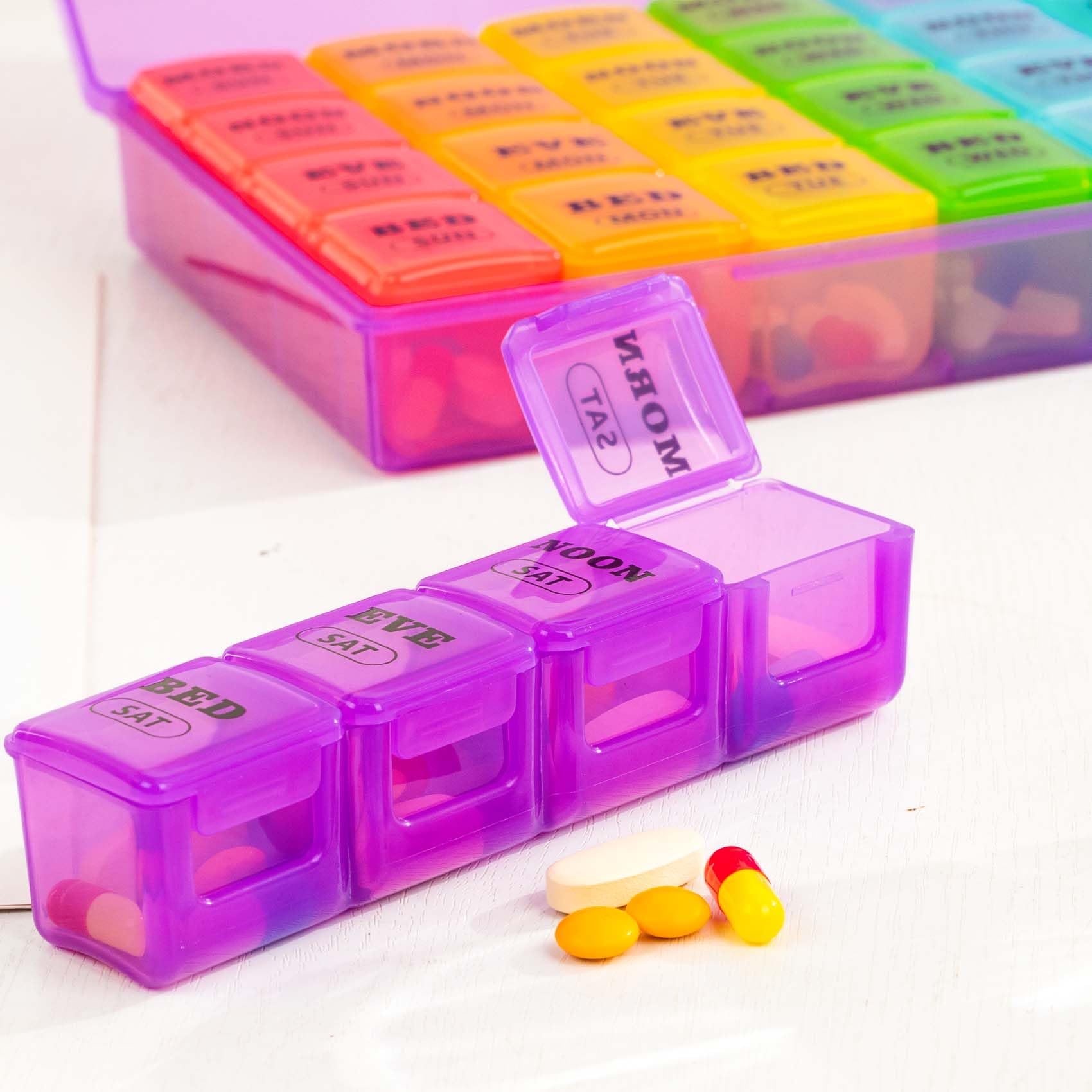 Mossime diseño translucido facilita ver las pastillas vacias.