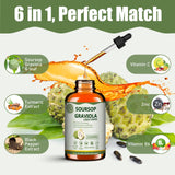 Mosslly hojas de graviola con antioxidantes naturales.
