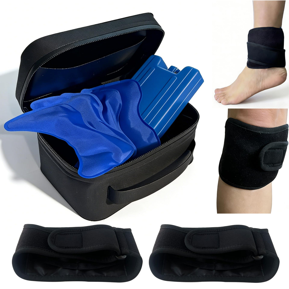 MossTeck almohadilla frío tobillo y rodilla con ajuste cómodo