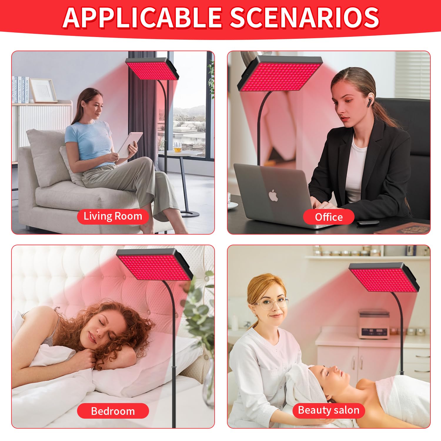 MOTAYU uso en cama para lectura relajante y terapia suave.