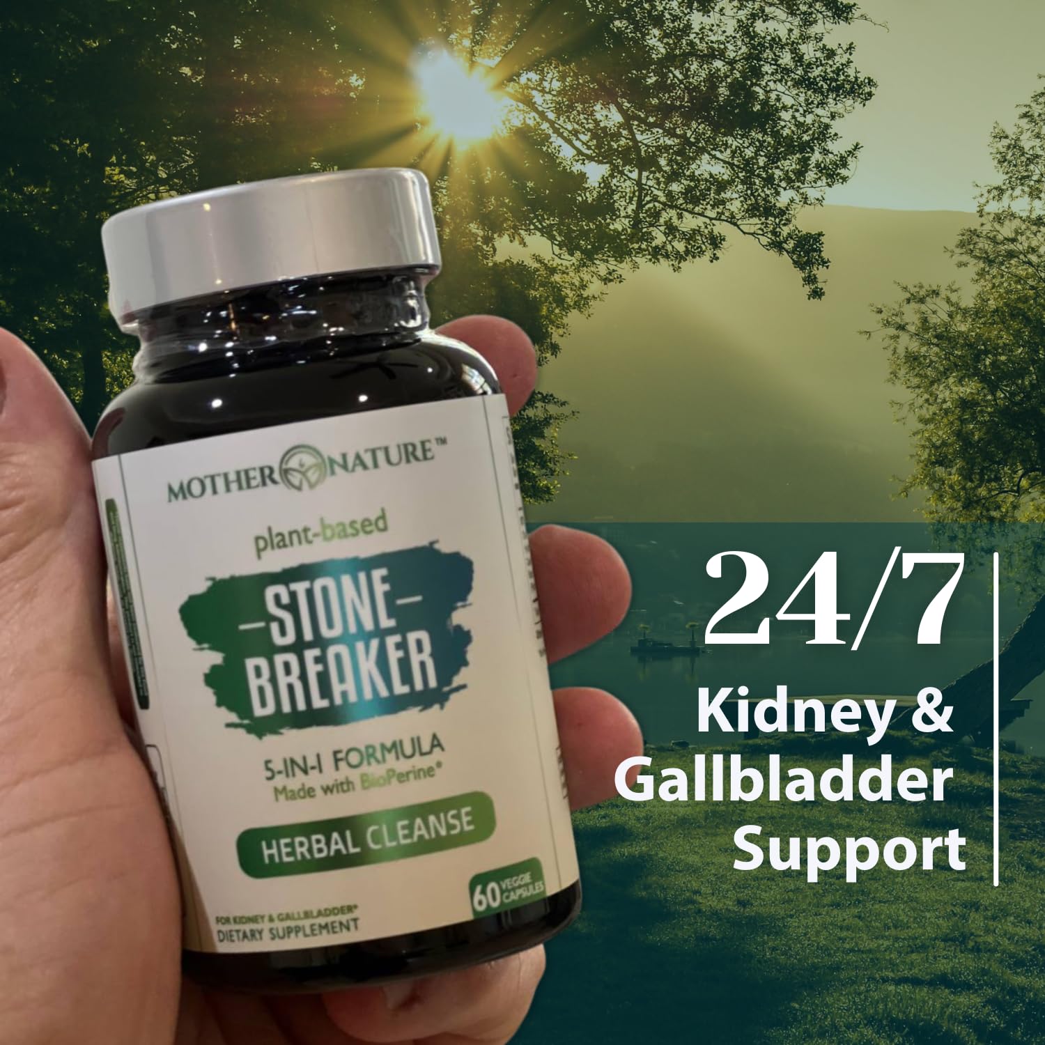 Mother Nature Organics acción detox triple cápsulas para bienestar general