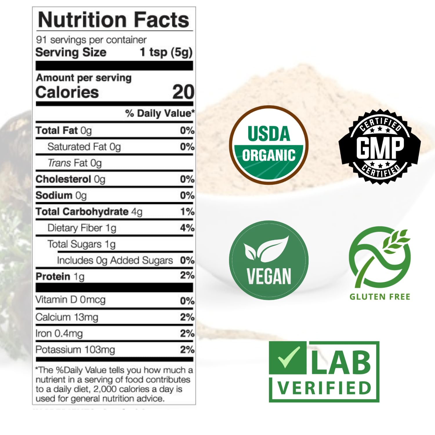 Enfoque y claridad mental con maca negra de Mother Nature Organics.