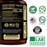 Mother Nature Organics ingrediente clave maca peruana negra 50:1