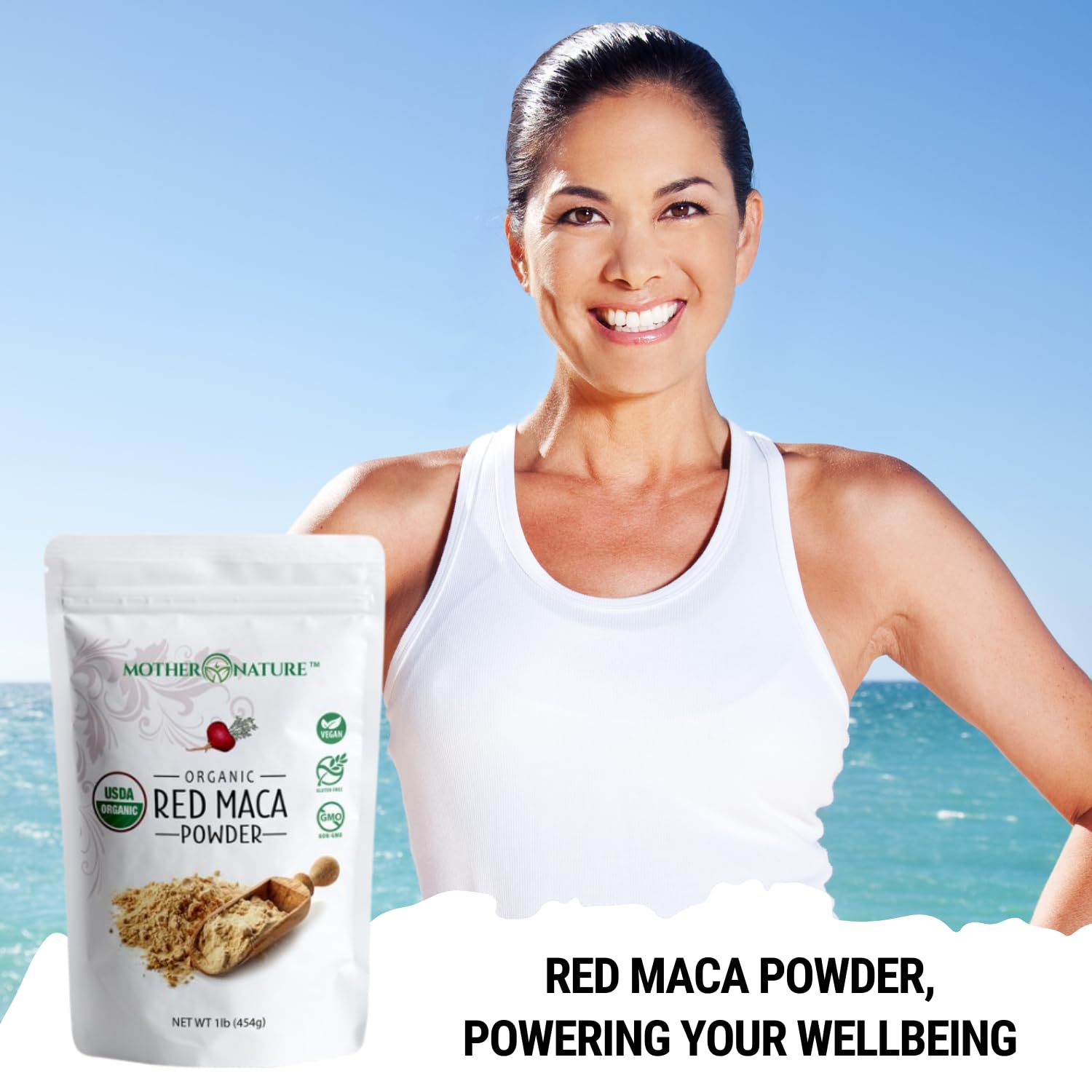 Origen andino de la Maca Roja Peruana Peruana de Mother Nature Organics.