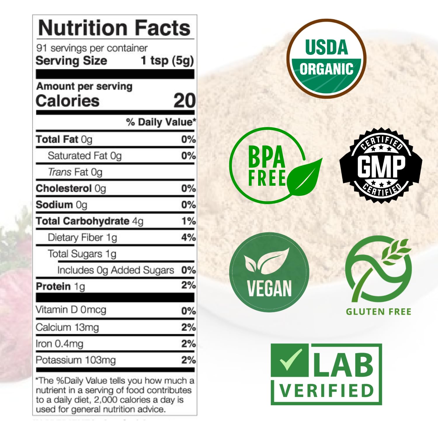 Batido con Maca Roja Peruana para un impulso natural de energía.