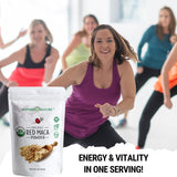 Producto vegano y sin OGM con Maca Roja Peruana de alta calidad.