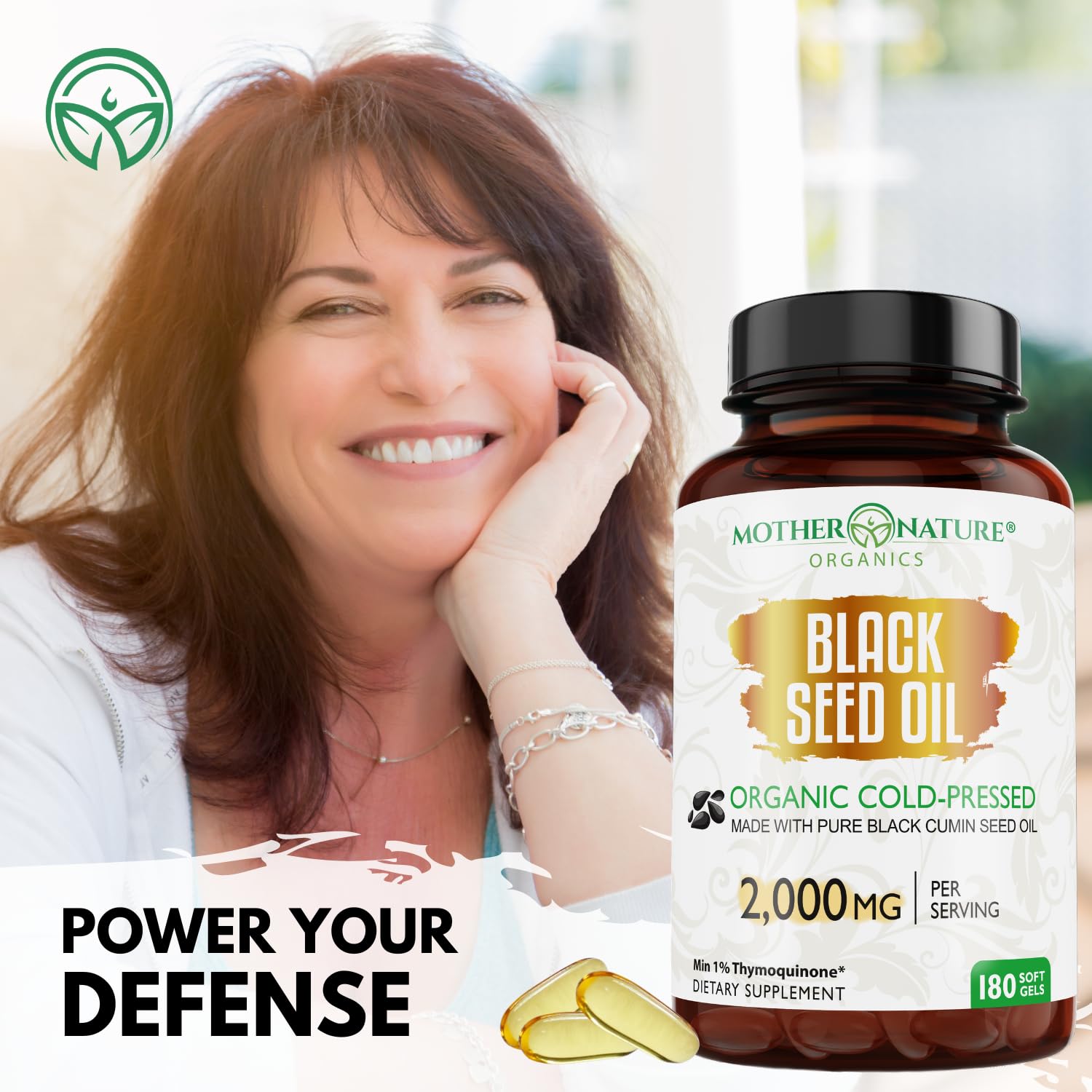 Mother Nature Organics omega-6-9 para nutrición diaria.