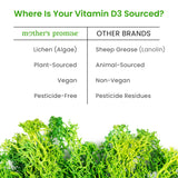 Vitamina D basada en plantas de Mother's Promise para bebés.