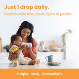 Dosis de vitamina D de Mother's Promise con pipeta para uso diario.