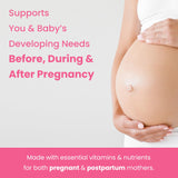 Mother's Promise gominolas prenatales con DHA y folato, ingredientes de base vegetal