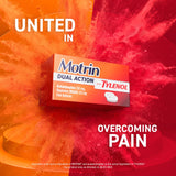 Motrin Dual Action Tylenol: botella de 80 tabletas para alivio sostenido durante el día.